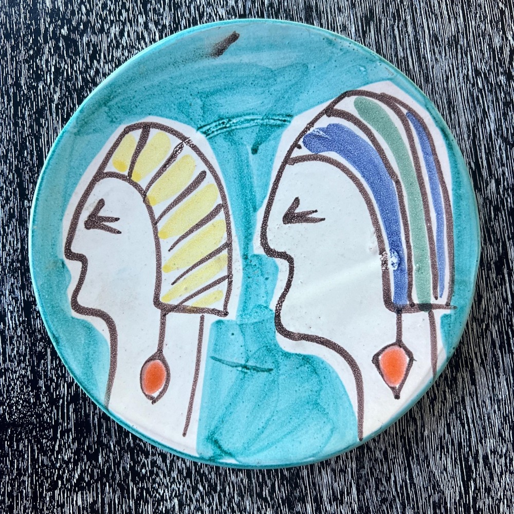 Vintage midcentury Italian Desimone style plate